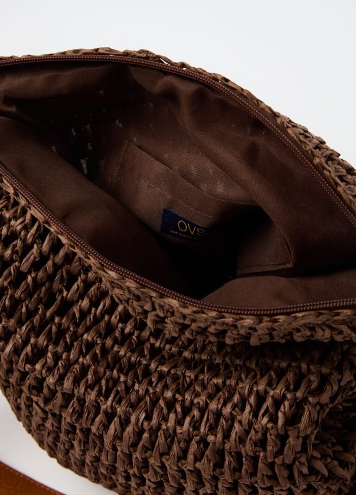 ⁦Women's Woven Basket Bag – Dark Brown⁩ - الصورة ⁦2⁩