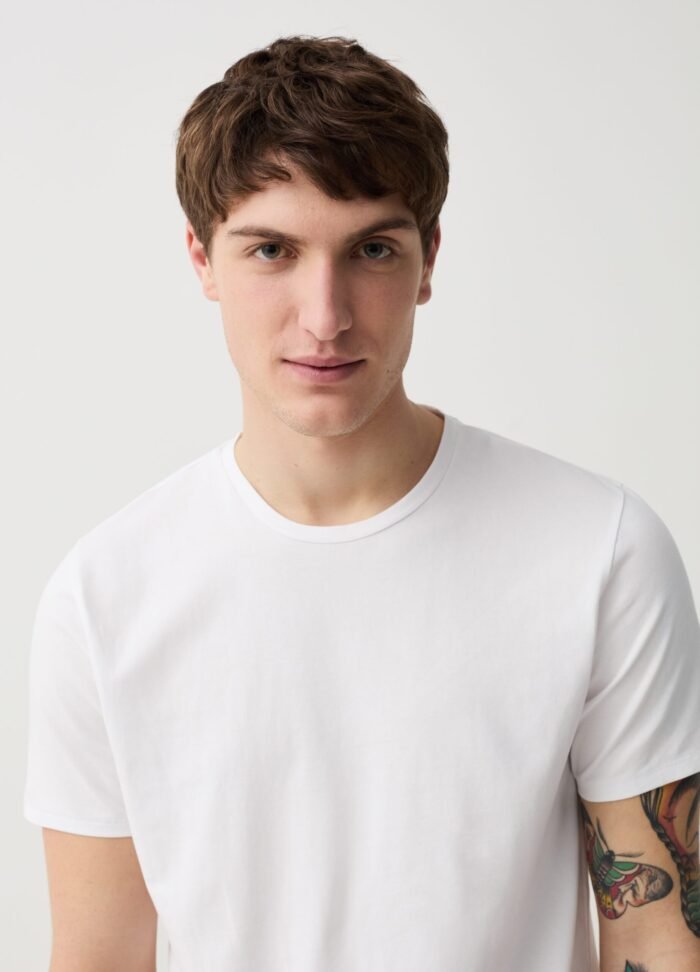 Men's Stretch T-Shirt – Bright White - Image 2