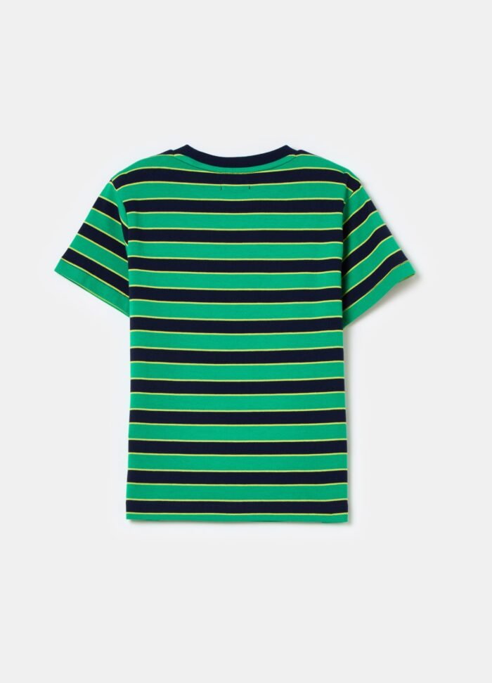 Boys' Striped T-Shirt – Green - Image 2