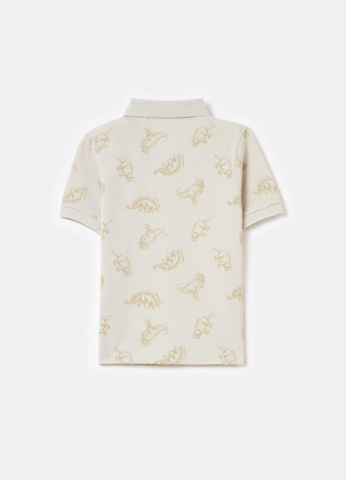 ⁦Boys' Polo Shirt – Beige⁩ - الصورة ⁦2⁩