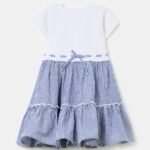 OVS Striped Dres Blu Riga Bia