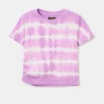 Girls' Ribbed T-Shirt – Light Violet