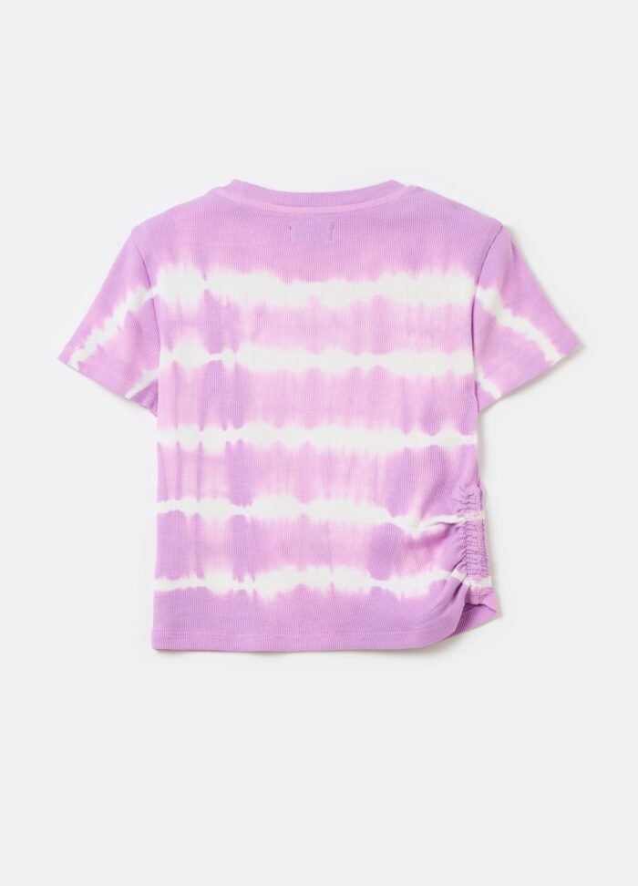 ⁦Girls' Ribbed T-Shirt – Light Violet⁩ - الصورة ⁦2⁩