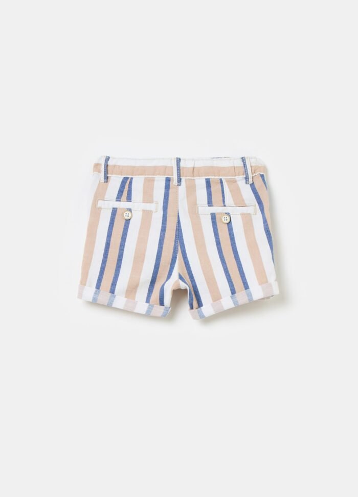⁦Boys' Linen-Blend Striped Trousers – Multicolour⁩ - الصورة ⁦2⁩