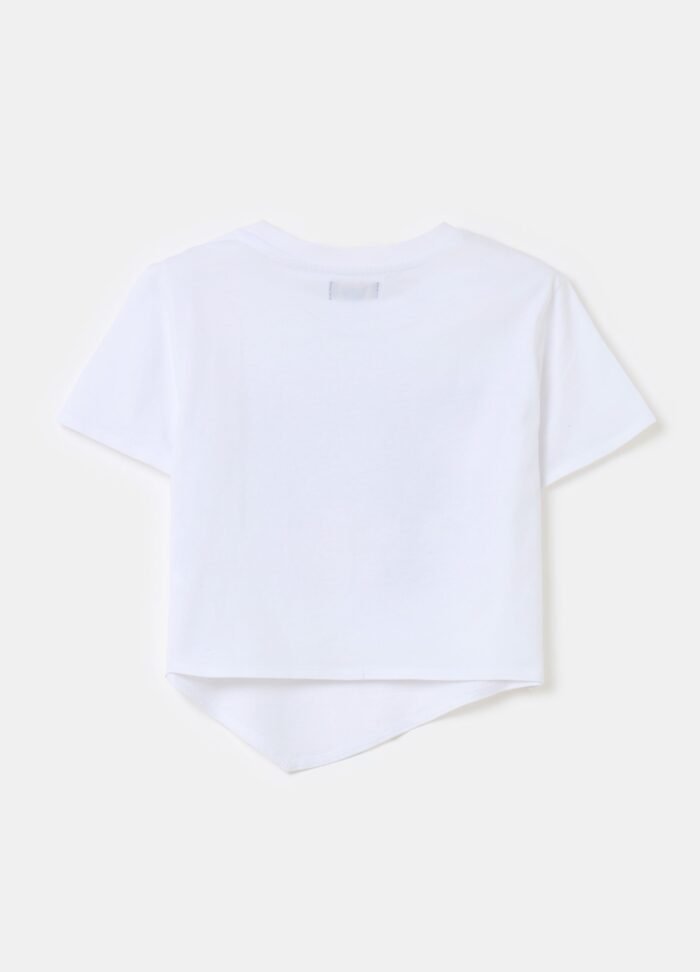 ⁦Girls' Embellished T-Shirt – White⁩ - الصورة ⁦2⁩