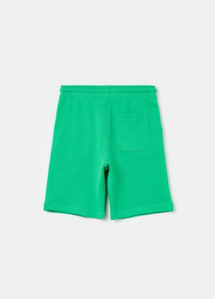 ⁦Boys' Cotton Shorts – Light Green⁩ - الصورة ⁦2⁩