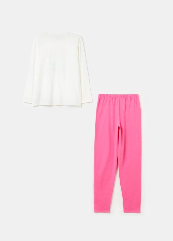 ⁦Girls' Pyjama Set – Cream⁩ - الصورة ⁦2⁩