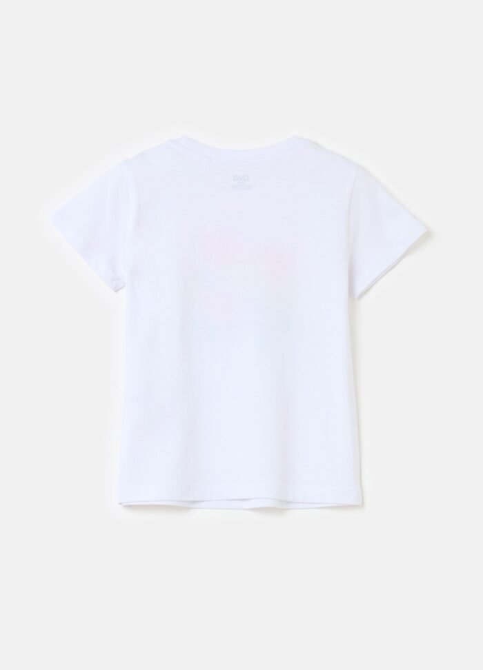 ⁦Girls' Printed T-Shirt – White⁩ - الصورة ⁦2⁩