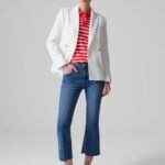OVS Flare Crop Medium Blue
