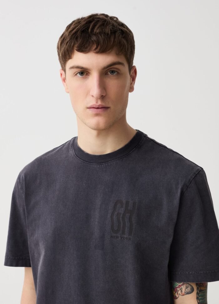 Men's Washed T-Shirt – Forged Iron Grey - Image 2