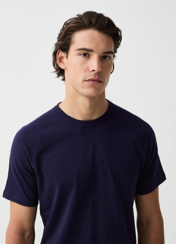 Men's Cotton T-Shirt – Peacoat Navy - Image 2