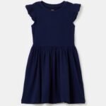 OVS Solid Dress Dark Blue