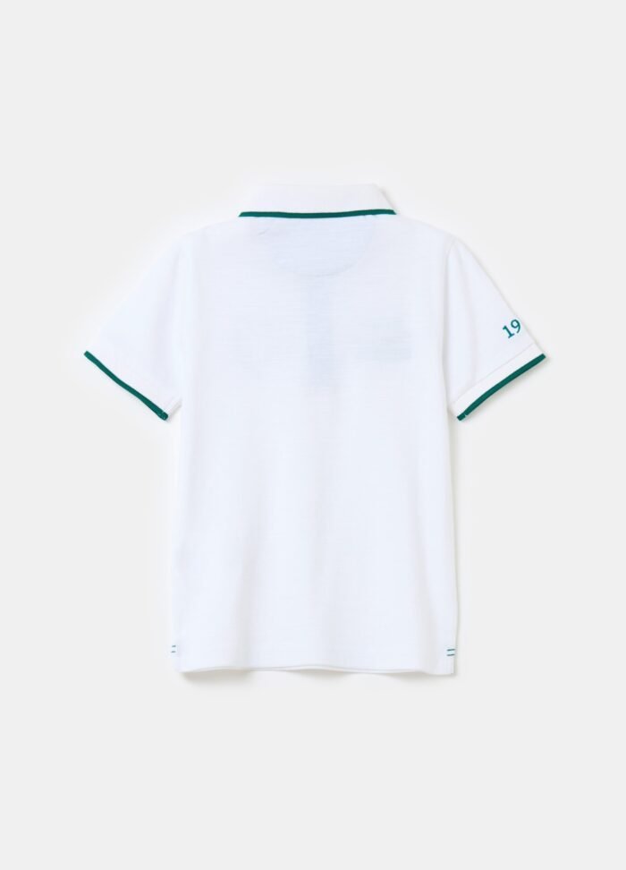 ⁦Boys' Polo Shirt – White⁩ - الصورة ⁦2⁩
