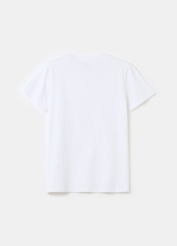 ⁦Boys' Plain T-Shirt – Optical White⁩ - الصورة ⁦2⁩