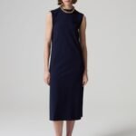 OVS Long Dress S Navy Blue