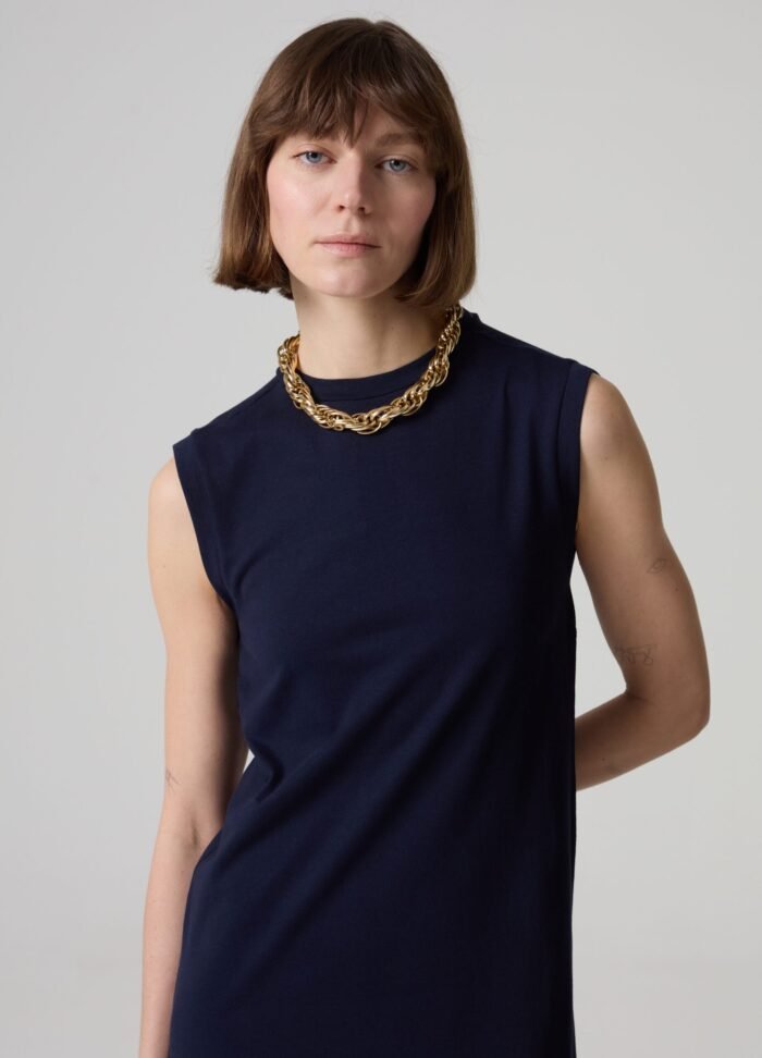 Women's Long Dress – Navy - Image 2