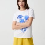 OVS T-Shirt Ss W Bianco/Blu