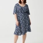 OVS Skirt Viscos Bianco/Blu