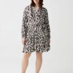 OVS Woven Dress Nero/Beige
