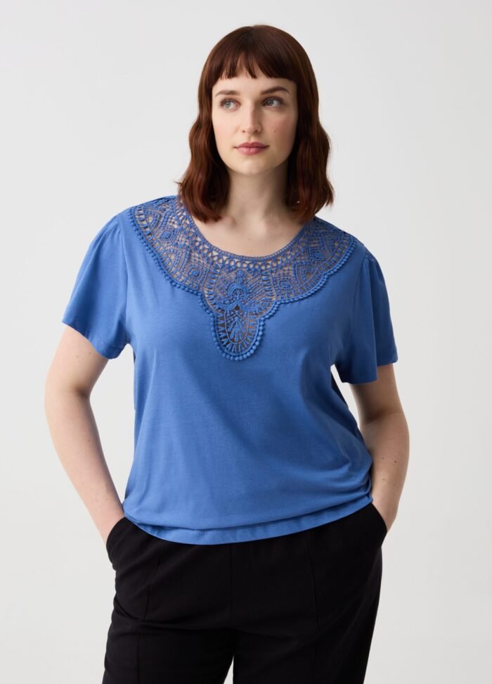 ⁦Women's Macramé Top – Dutch Blue⁩ - الصورة ⁦2⁩