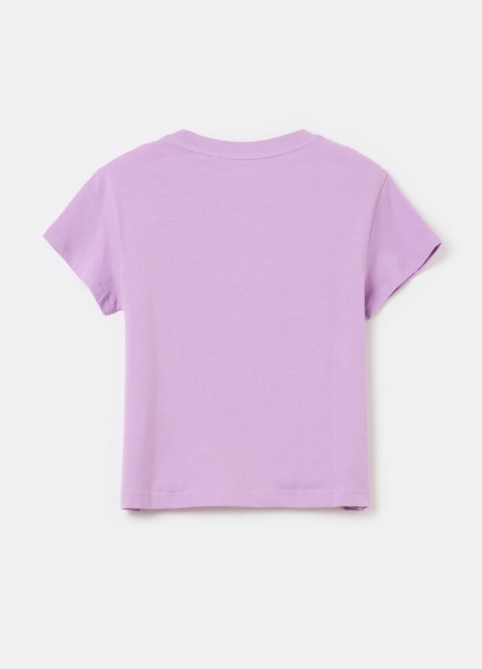 ⁦Girls' Printed T-Shirt – Light Violet⁩ - الصورة ⁦2⁩