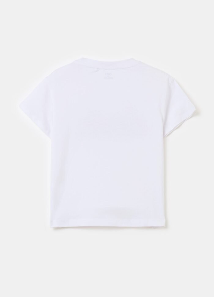 ⁦Girls' Printed T-Shirt – White⁩ - الصورة ⁦2⁩