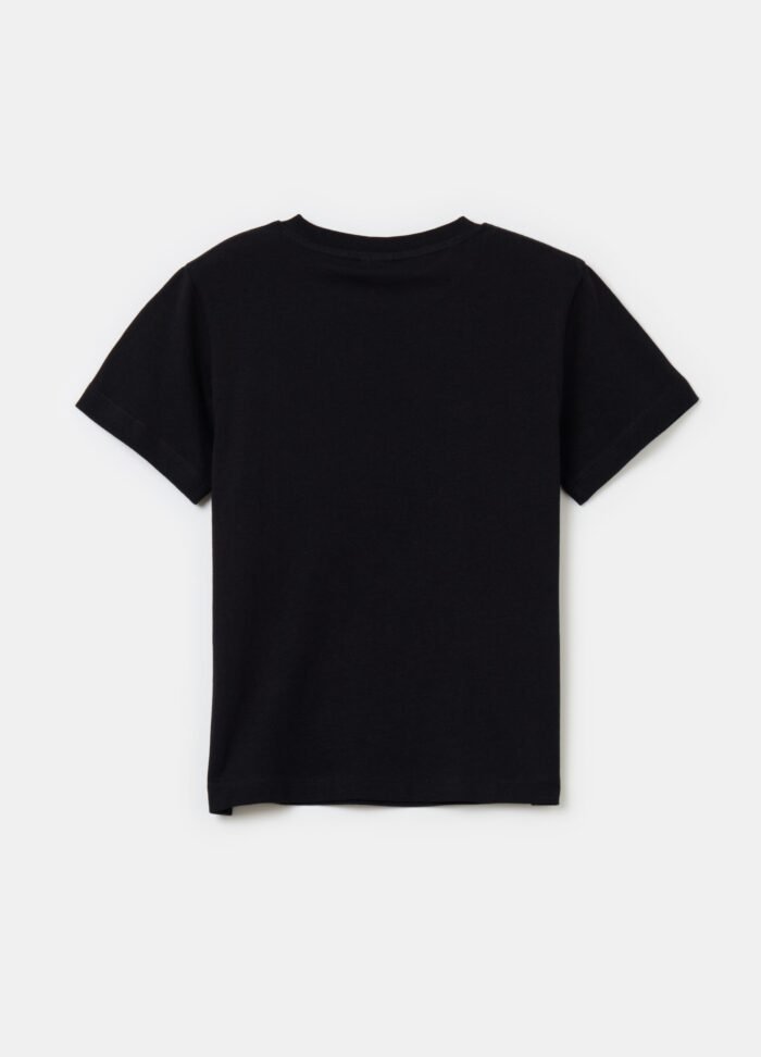 ⁦Boys' Short-Sleeve T-Shirt – Black⁩ - الصورة ⁦2⁩