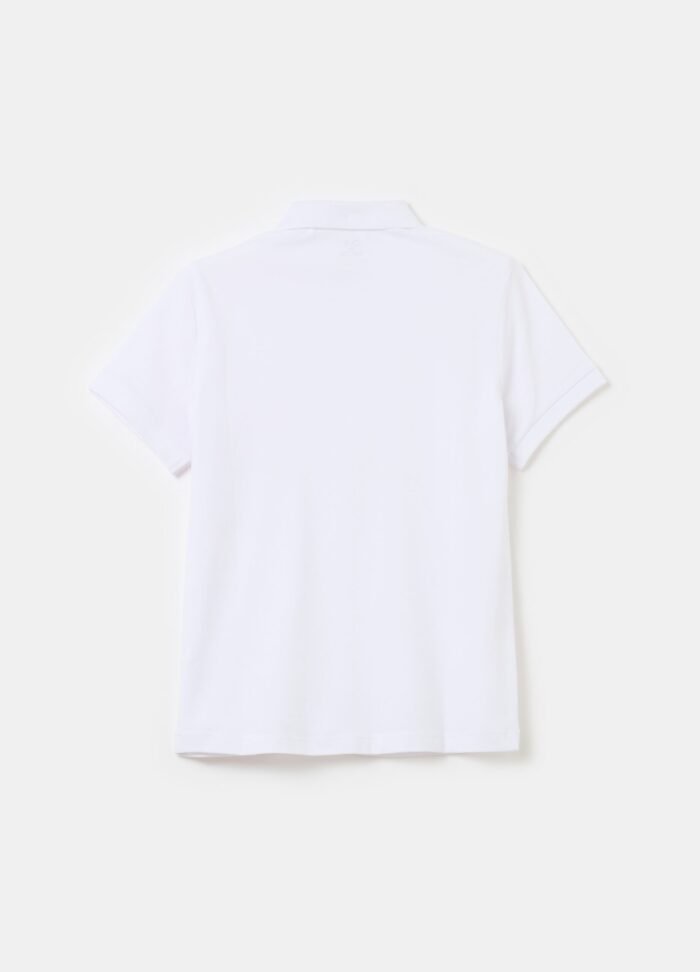 ⁦Boys' Polo Shirt – Optical White⁩ - الصورة ⁦2⁩
