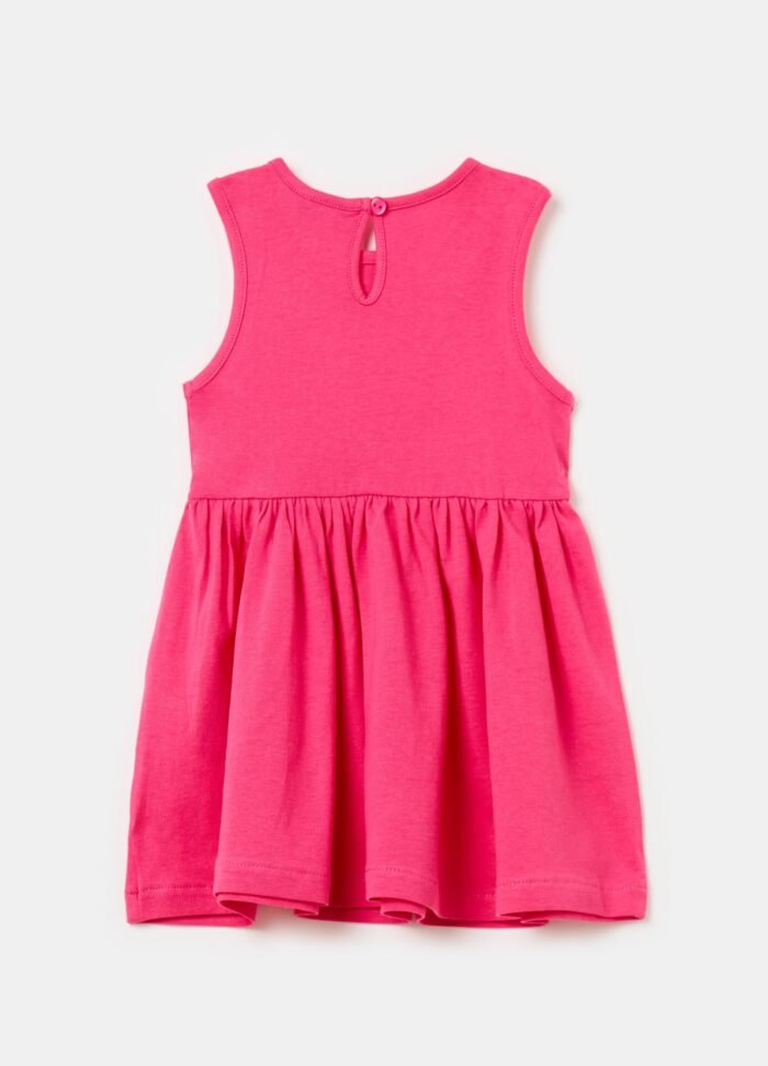 ⁦Baby Girls' Dress – Dark Pink⁩ - الصورة ⁦2⁩
