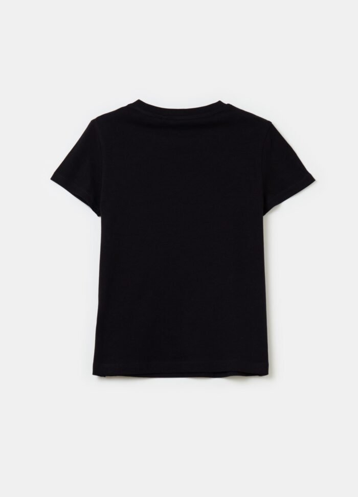 Girls' Plain T-Shirt – Black - Image 2