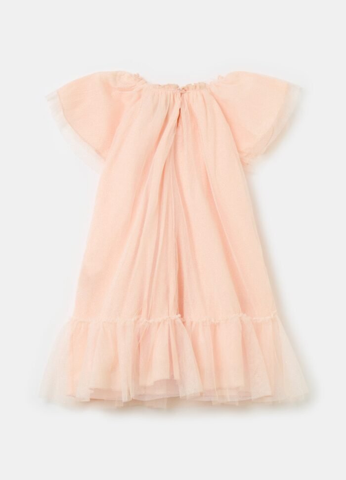 ⁦Girls' Tulle Dress – Pink⁩ - الصورة ⁦2⁩