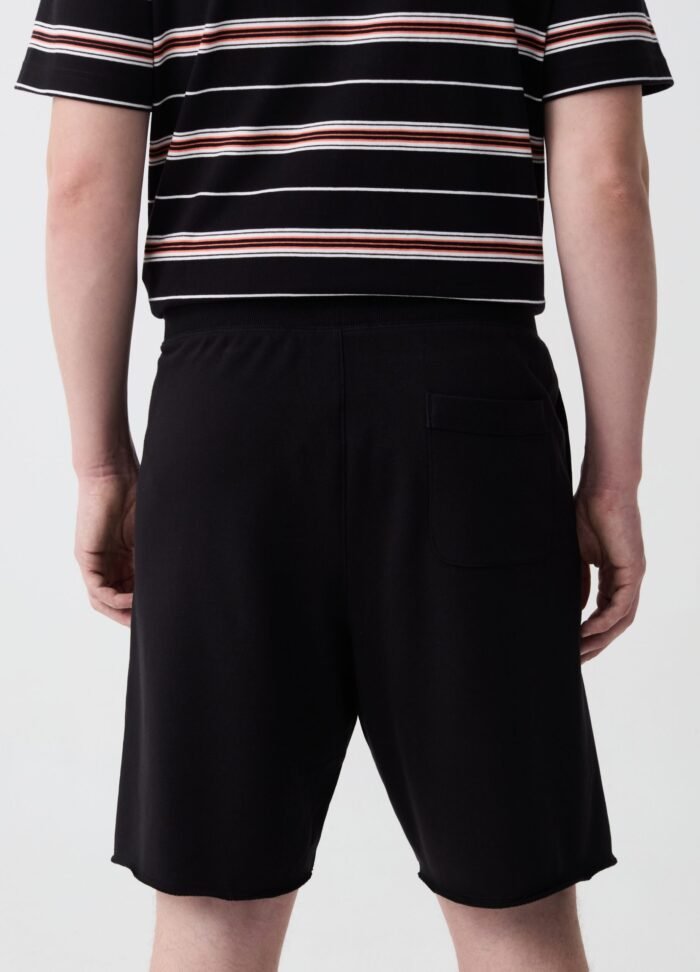 ⁦Men's Cotton Shorts – Black⁩ - الصورة ⁦2⁩