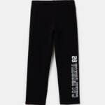 Girls' 3/4-Length Leggings – Black