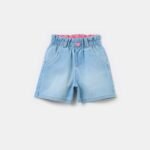 Girls' Denim Shorts – Light Blue