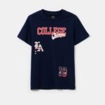 OVS Tsh 3/4Col+P Dark Blue