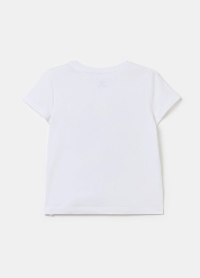 Girls' Printed T-Shirt – Optical White - Image 2