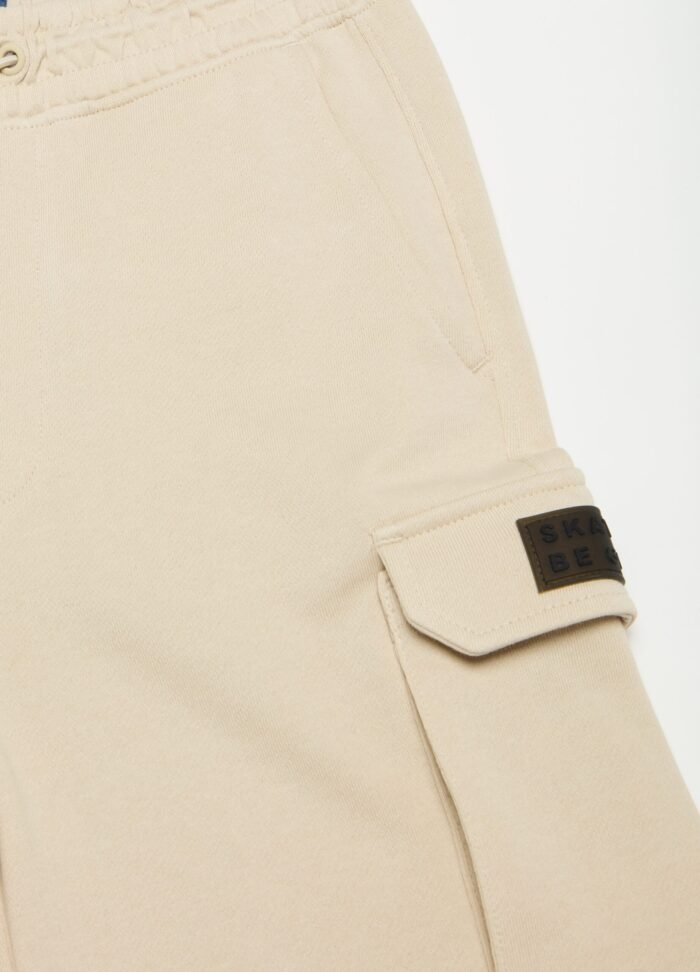 ⁦Boys' Terry Shorts – Beige⁩ - الصورة ⁦2⁩