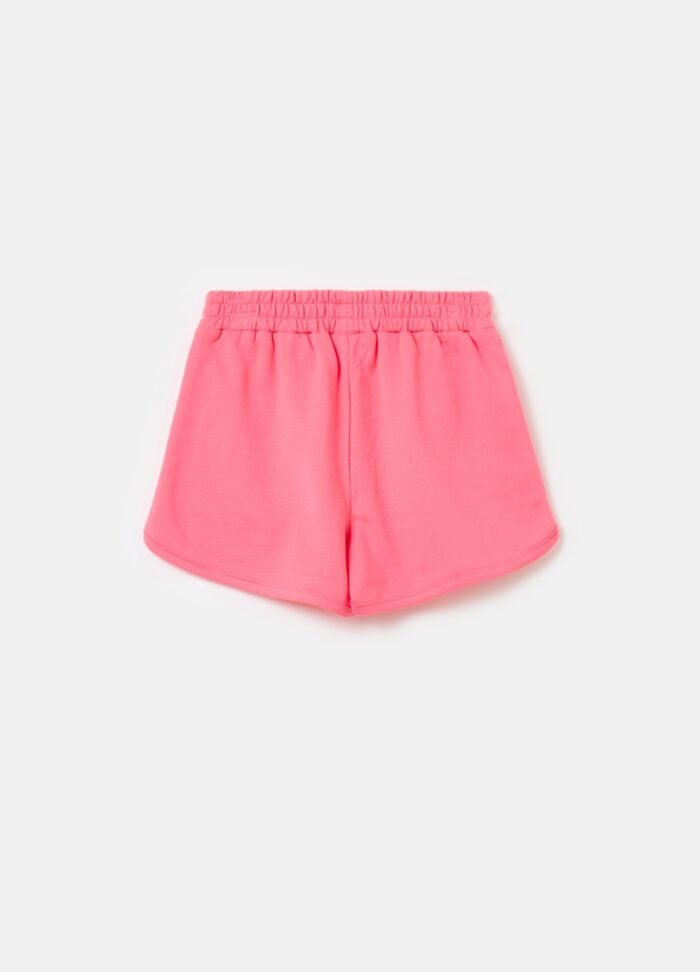 ⁦Girls' Cotton Shorts – Fuchsia Pink⁩ - الصورة ⁦2⁩