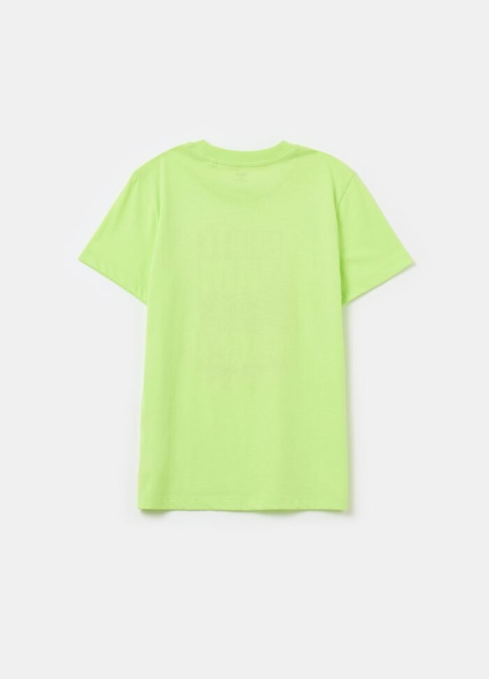 ⁦Boys' Printed T-Shirt – Light Green⁩ - الصورة ⁦2⁩