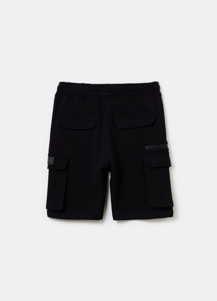⁦Boys' Terry Shorts – Black⁩ - الصورة ⁦2⁩