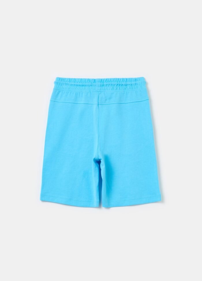⁦Boys' Cotton Shorts – Light Blue⁩ - الصورة ⁦2⁩