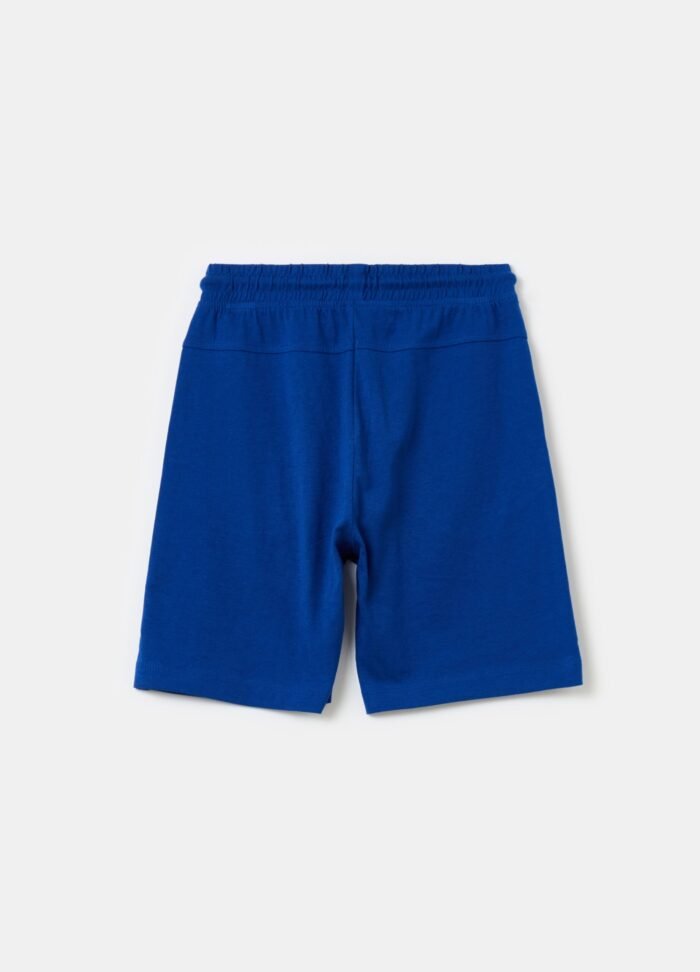 ⁦Boys' Cotton Shorts – Blue⁩ - الصورة ⁦2⁩