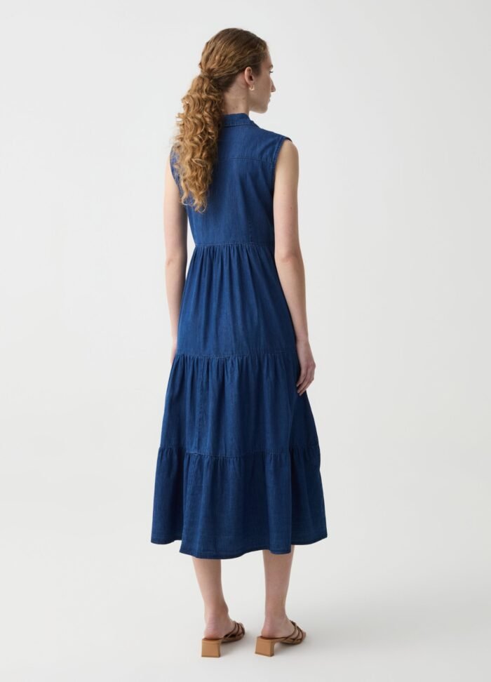 Women's Flounce-Hem Jeans – Medium Blue - Image 2