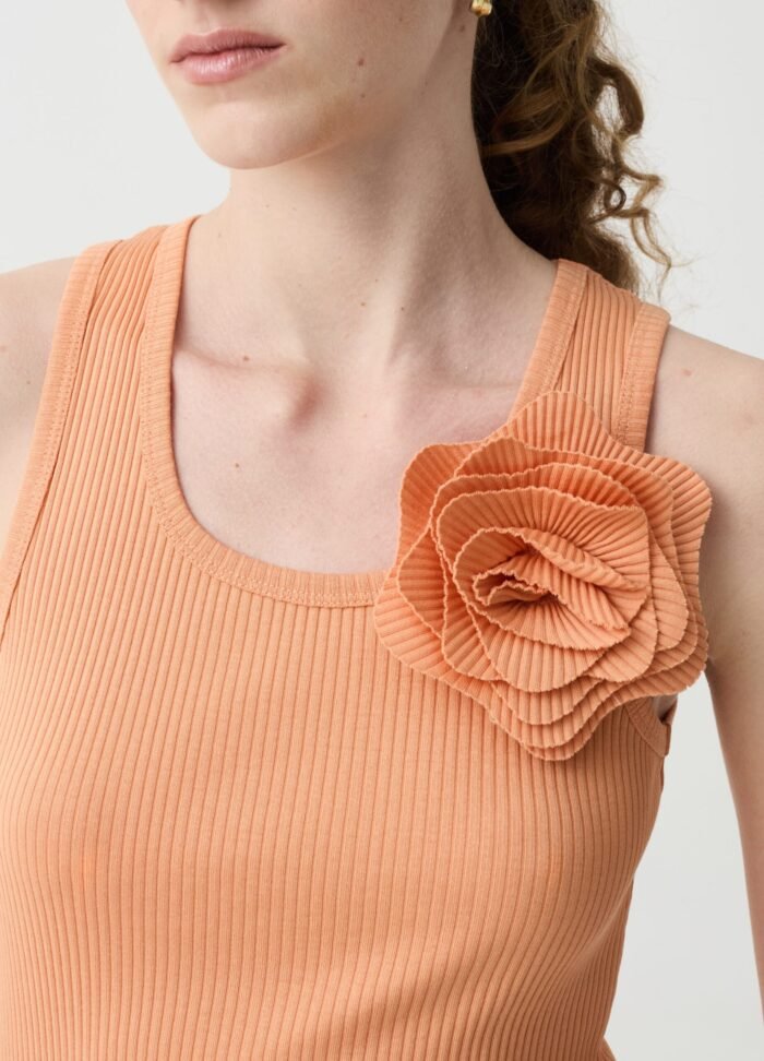 ⁦Women's Tank Top – Apricot⁩ - الصورة ⁦2⁩