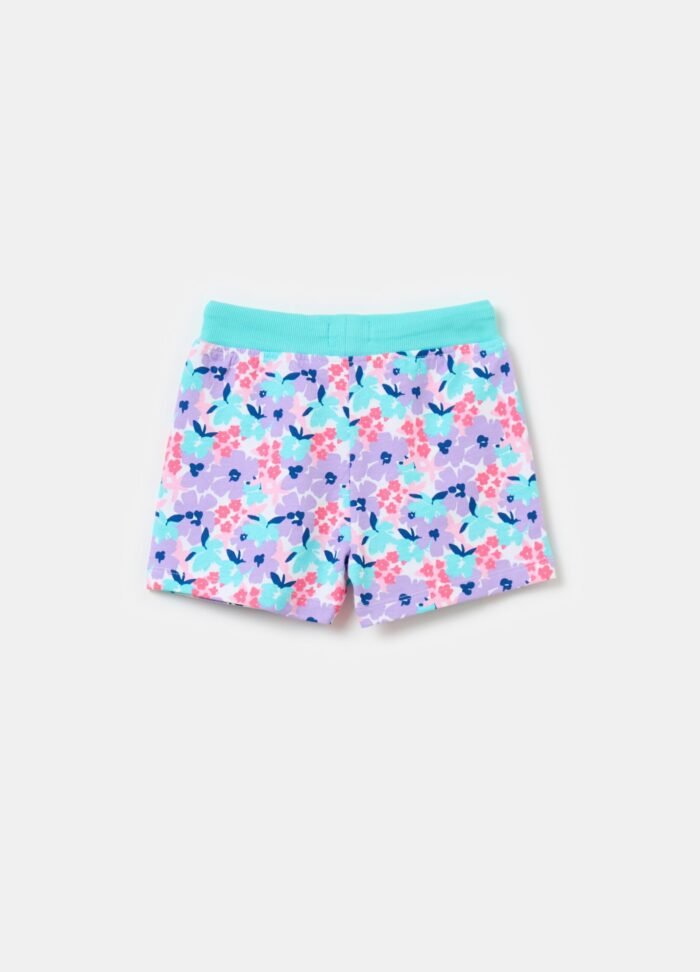 ⁦Girls' Printed Shorts – Light Blue⁩ - الصورة ⁦2⁩