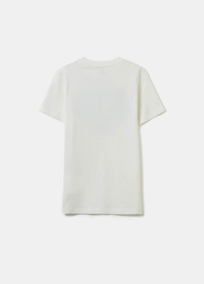 ⁦Boys' Printed T-Shirt – Off White⁩ - الصورة ⁦2⁩