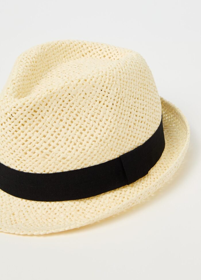 ⁦Men's Straw Hat – Off White⁩ - الصورة ⁦2⁩