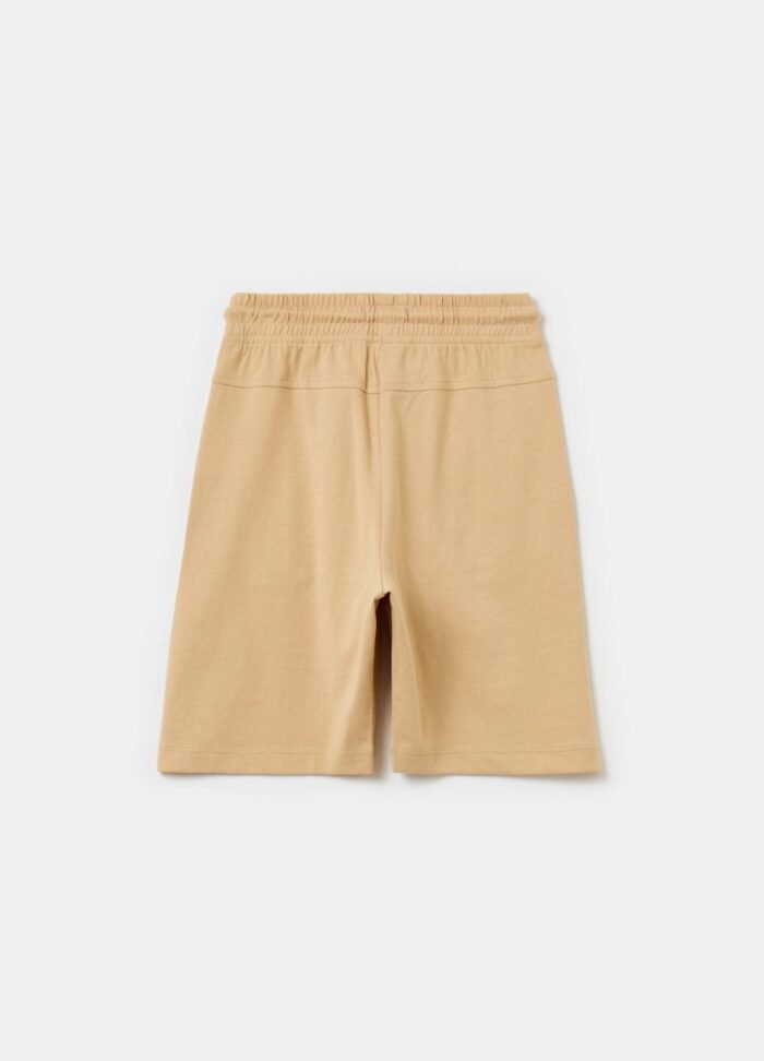⁦Boys' Cotton Shorts – Beige⁩ - الصورة ⁦2⁩
