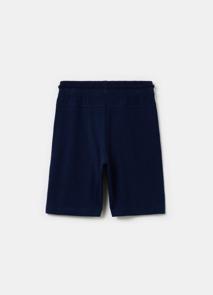 ⁦Boys' Cotton Shorts – Dark Blue⁩ - الصورة ⁦2⁩