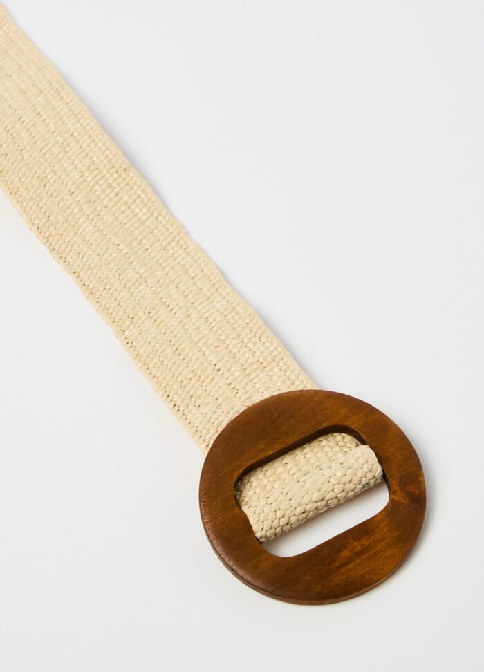 ⁦Women's Straw Belt – Natural⁩ - الصورة ⁦2⁩